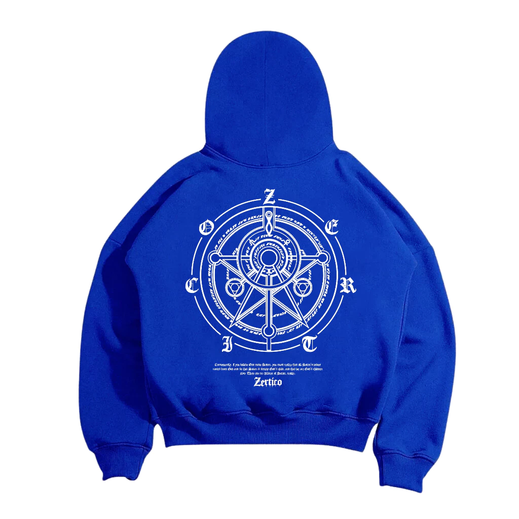 Zertico | Hoodie Boxy Oversize | Satanic Biru