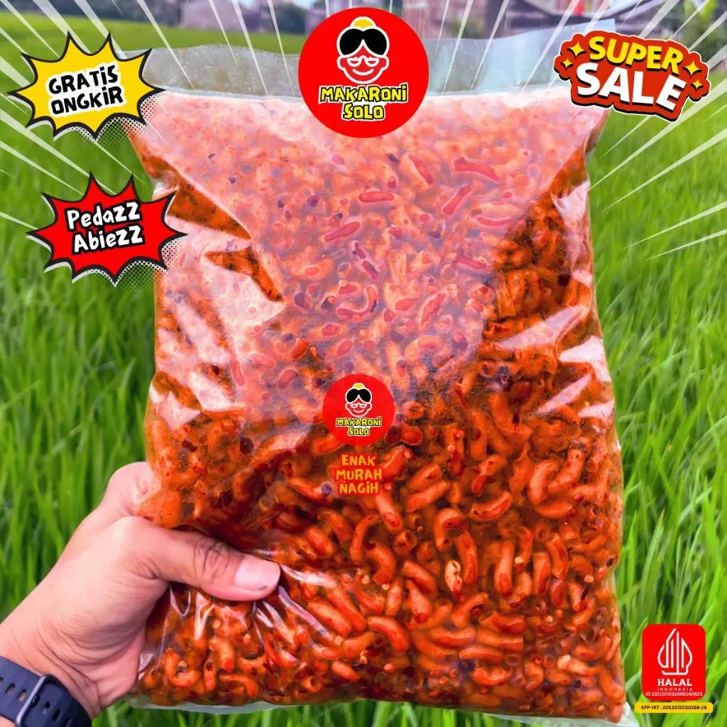 500 Gr Makaroni Cikruh Makaroni Solo Renyah Gurih Bantat Bumbu Medok Gurih Pedas Manis Ekstra Pedas