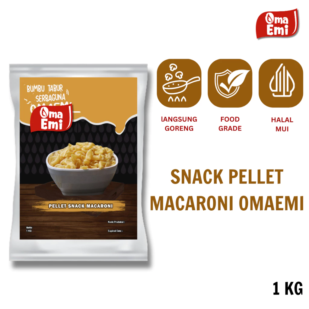 PELLET SNACK MACARONI 1 KG KUALITAS TERJAMIN