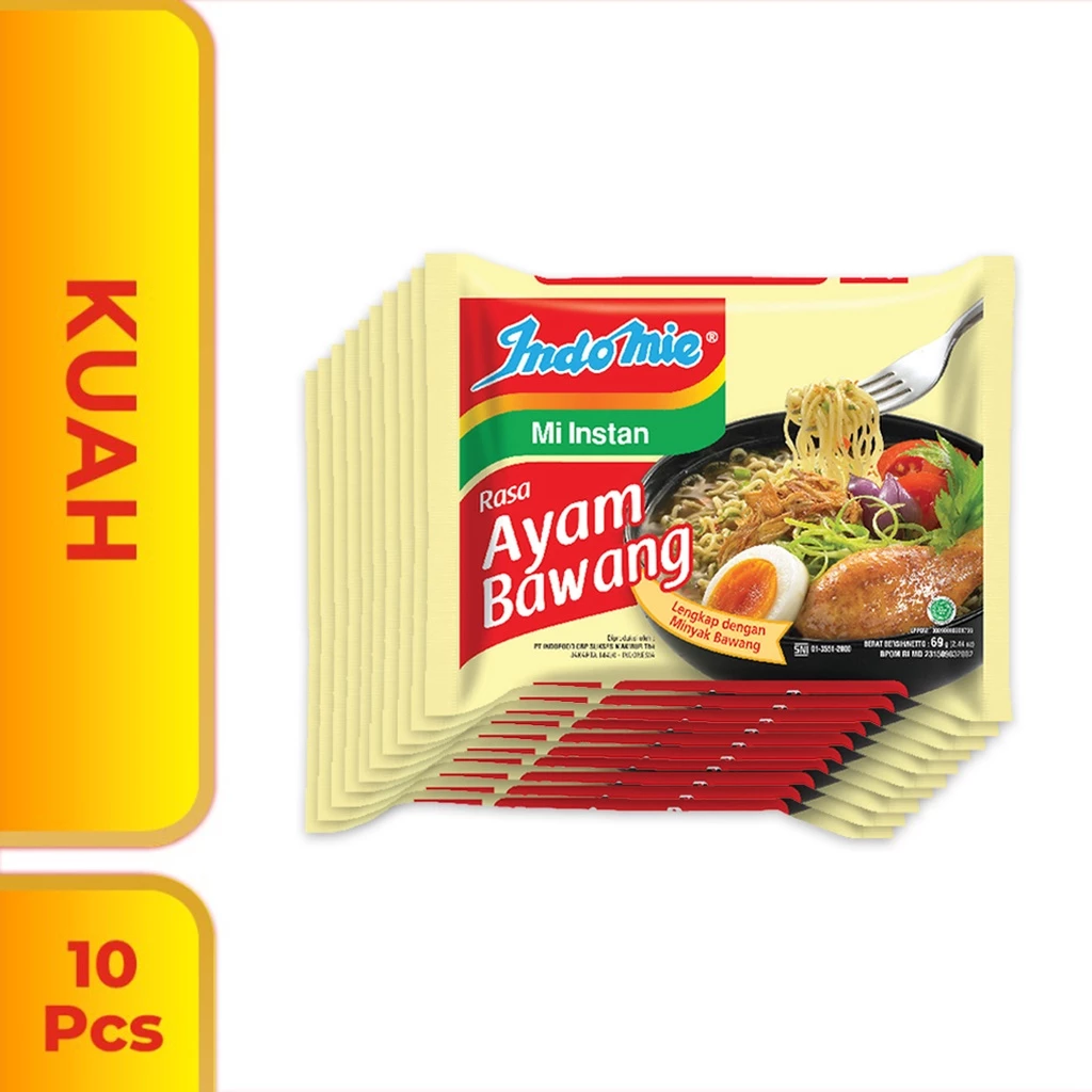 10 PCS - Indomie Kuah Ayam Bawang 69 Gr