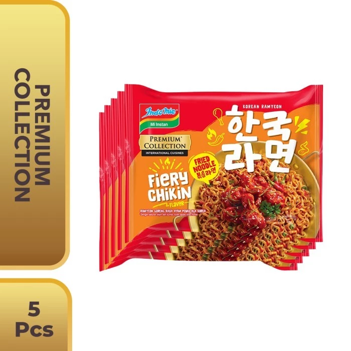 5 PCS - Indomie Korean Fiery Chickin 94 Gr