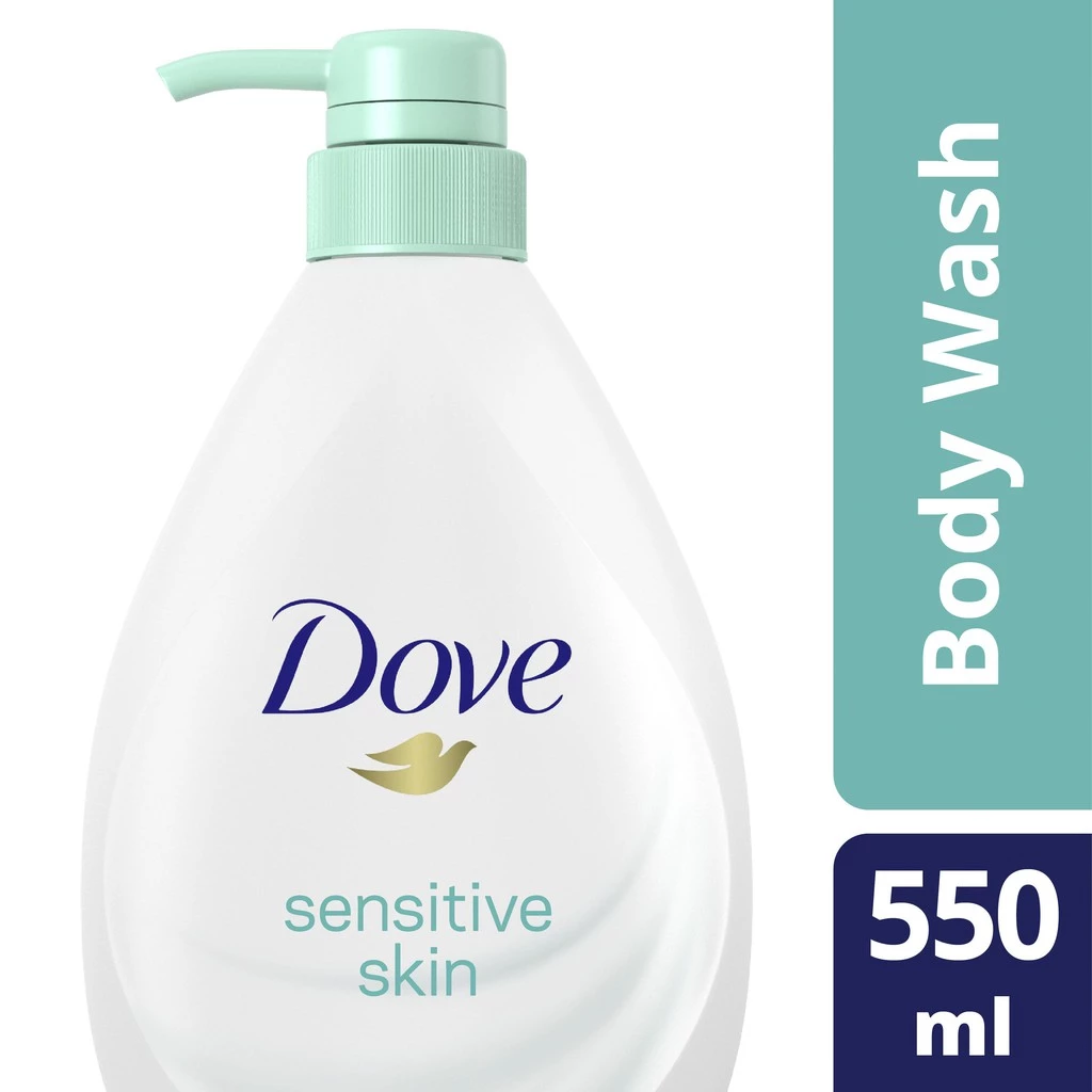 Dove Sabun Mandi Cair Hypoallergenic SENSITIVE SKIN Nourishing Body Wash 550 ML