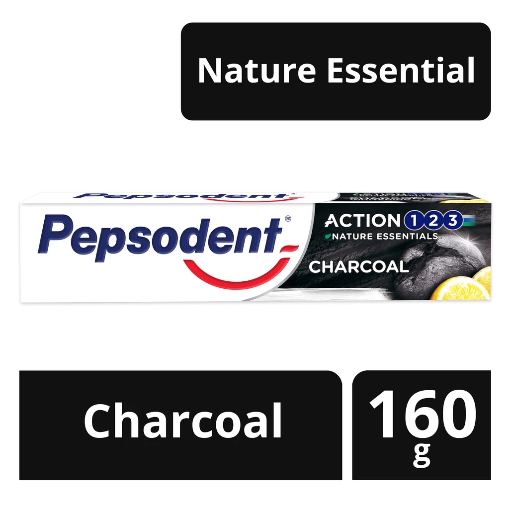 Pepsodent Pasta Gigi Complete 8 Charcoal Whitening 160G