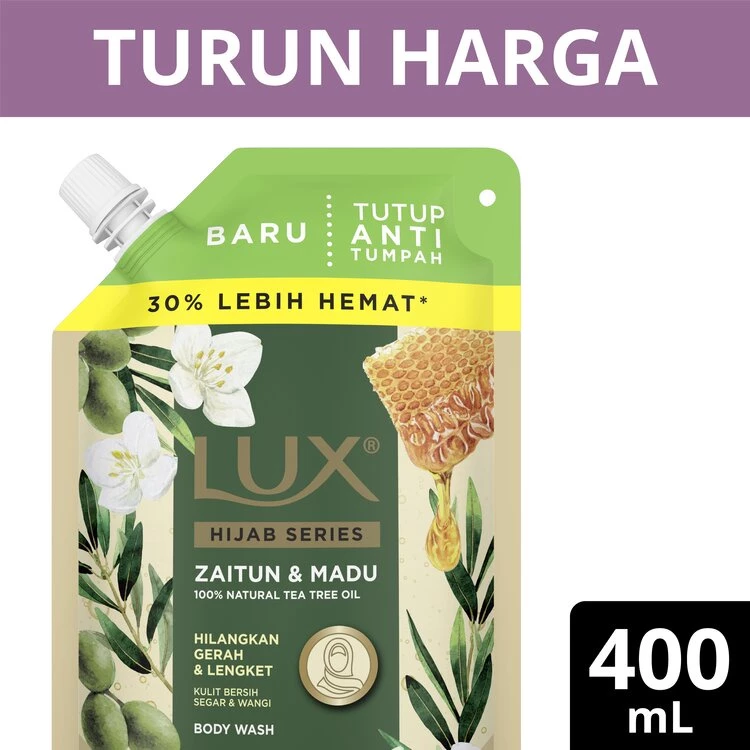 Lux Body Wash Hijab Series Olive Honey 400ml