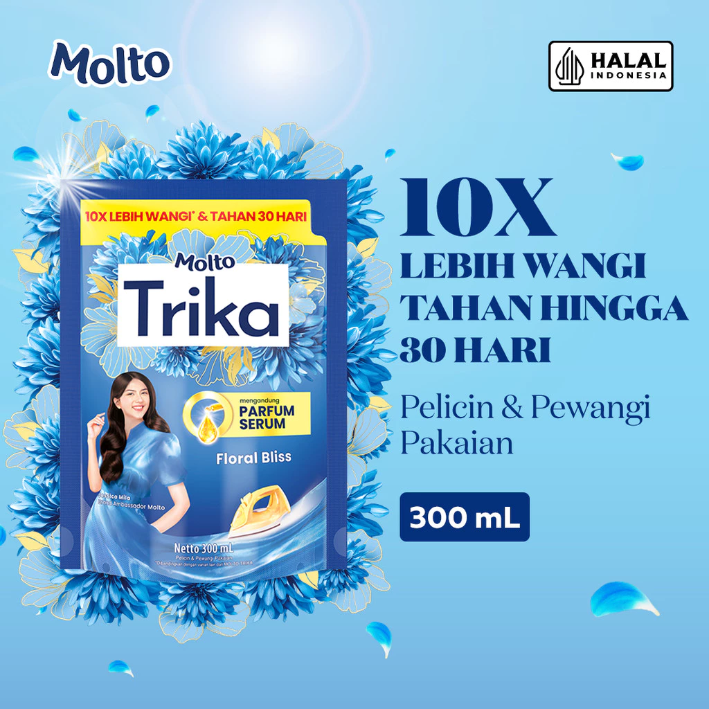 Molto Trika Pelicin dan Pewangi Pakaian Floral Bliss 300 ML