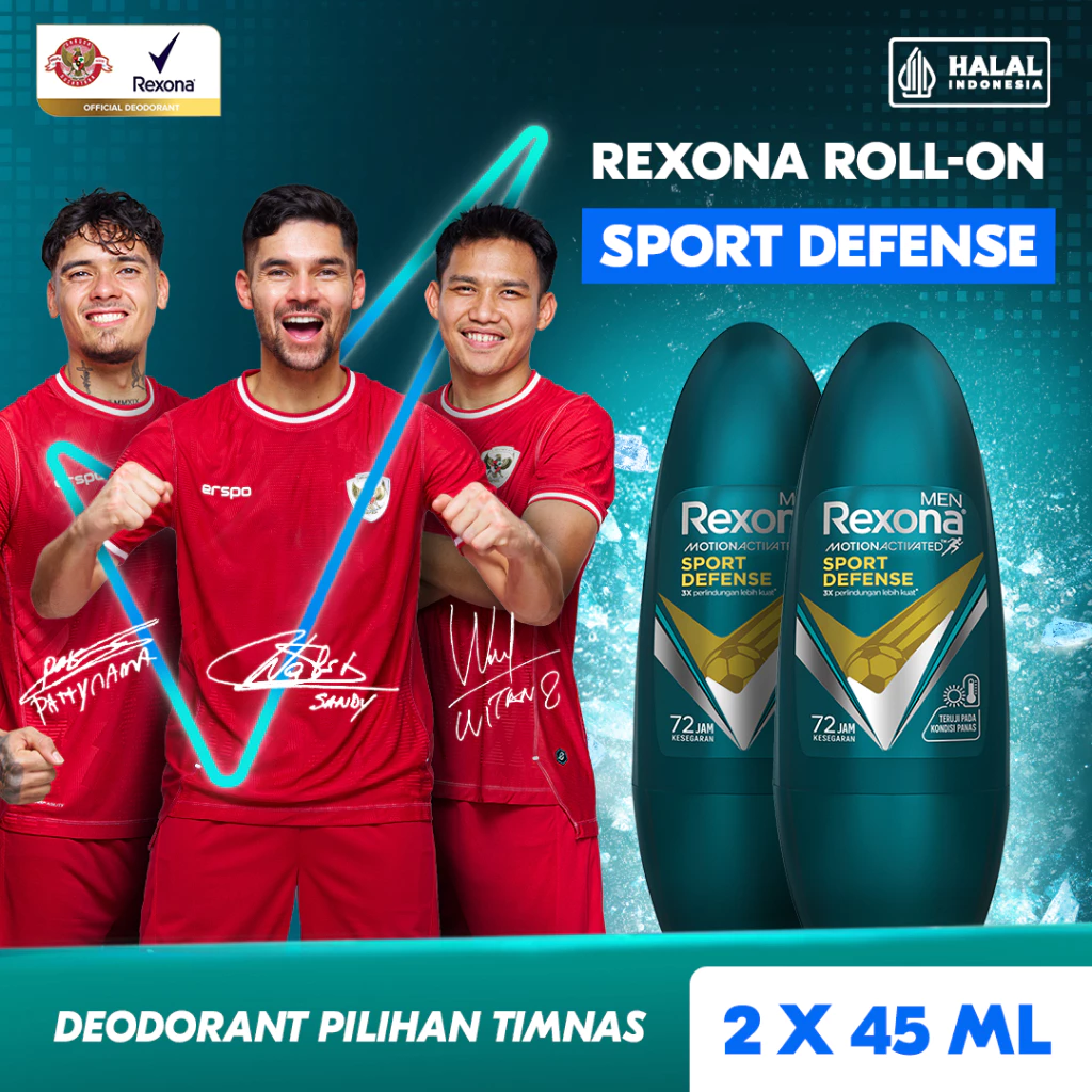 Rexona Men Anti-Perspirant Deodorant Roll On Sport Defence 45ml Twin Pack