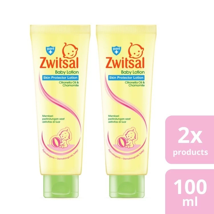 Zwitsal Baby Lotion Citronella Oil & Ekstrak Chamomile - 100 mL x2