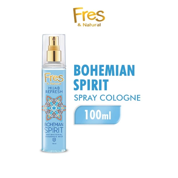 Fres & Natural Spray Cologne Wanita Hijab Refresh Bohemian Spirit Botol 100 ml