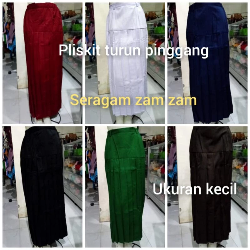 rok panjang pliskit turun pinggang,seragam SD SMP mi Mts seragam sekolah SD SMP seragam madrasah