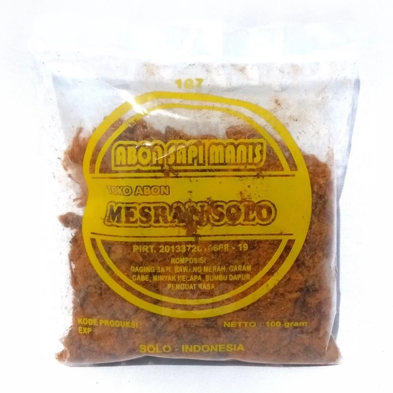ABON SAPI DAGING SUWIR SAPI MESRAN 100 GR MANIS KHAS SOLO