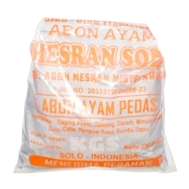 ABON AYAM PEDAS MESRAN 250 Gr KHAS SOLO