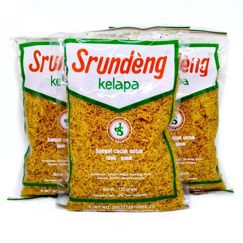 SERUNDENG SRUNDENG KELAPA JS SALA SOLO 120Gr KERING RENYAH