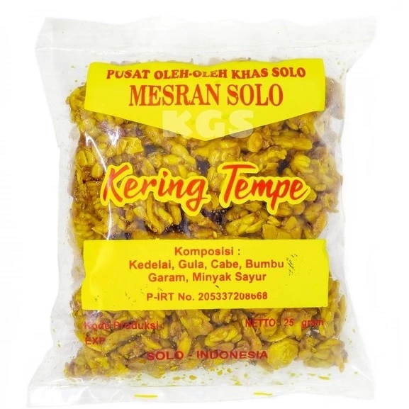 KERING TEMPE MESRAN 250gr Oleh Oleh Khas Solo