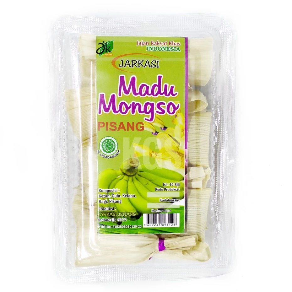 MADU MONGSO JARKASI JAJANAN TEMPO DULU / OLAHAN KETAN / ISI 12 BIJI / OLEH OLEH KHAS SOLO