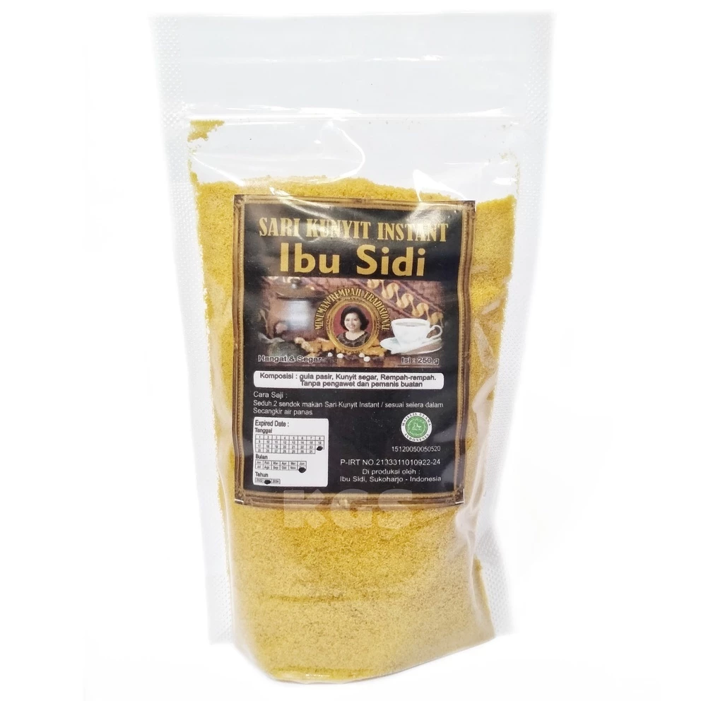 SARI KUNYIT INSTAN BUBUK MINUMAN REMPAH BU SIDI 250GR