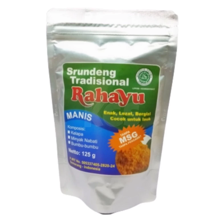 Serundeng Srundeng Pedas Manis RAHAYU 125 gr Kering Enak dan Gurih