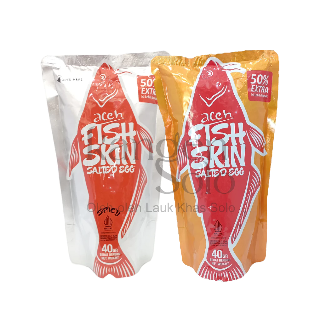 Aceh Fish Skin Keripik Kulit Ikan premium Cemilan Sehat Bergizi 40 Gram