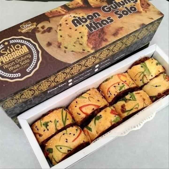 Abon Sapi Gulung Pedas Merk Solo Flossroll Isi 8 Potong Oleh-Oleh Khas Solo