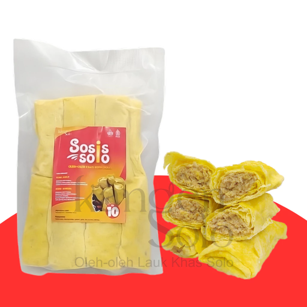 Sosis Solo Kukus Isi Daging Ayam Frozen Kemasan Isi 10 Berat 350 Gram