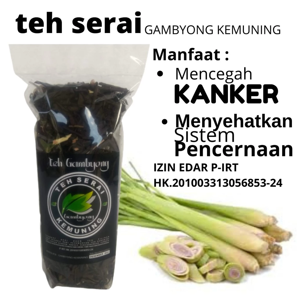 Teh Serai Gambyong 120 Gram  Oleh - oleh Khas Kebun Teh Kemuning Karanganyar / Solo