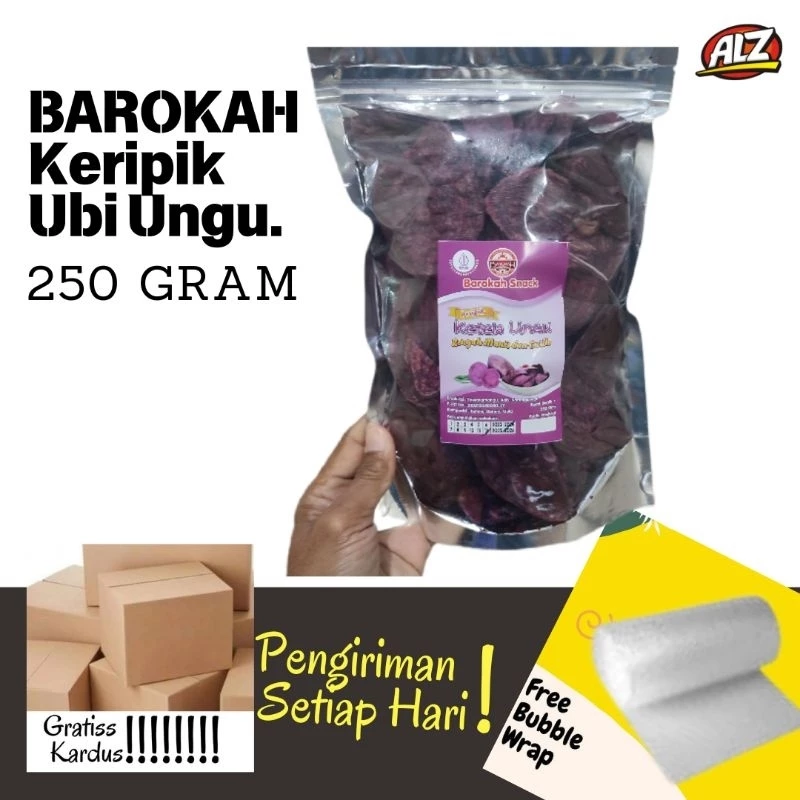 Keripik Ubi Ungu BAROKAH 250 Gram Oleh oleh Karanganyar