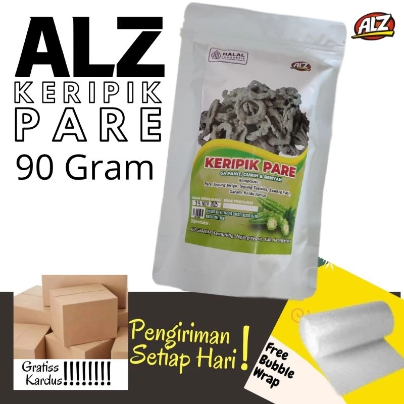 Kripik Keripik Pare ALZ 90 Gram Oleh - oleh Khas Kebun Teh Kemuning Karanganyar  Solo