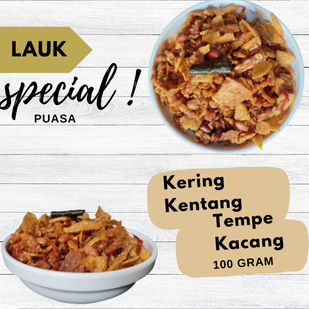 Kering Tempe Kentang Kacang 150  Gram Kemasan Thinwal 500mll Oleh oleh Khas Karanganyar / Solo