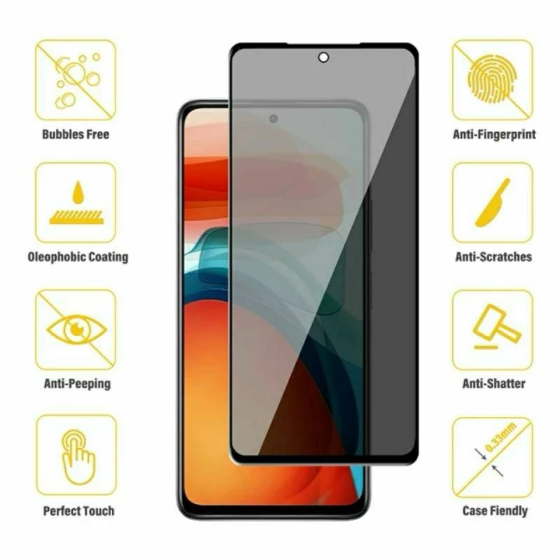 Tempered Glass Anti Spy Full List Hitam Asus Zenfone 6 Max Pro M2 Max Pro M1