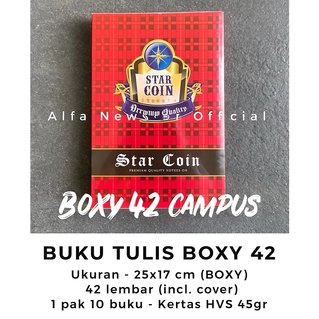 Buku Tulis BM BOXY 42 CAMPUS Murah Coin